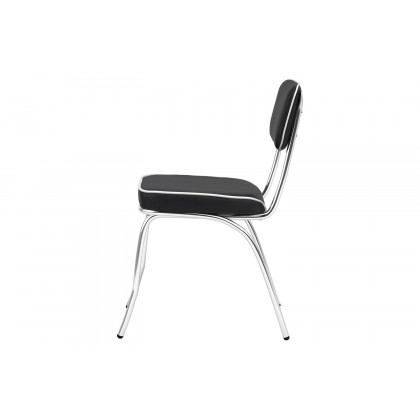 Coaster Retro Open Back Side Chairs (Set Of 2) - Black/Chrome