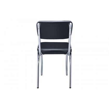 Coaster Retro Open Back Side Chairs (Set Of 2) - Black/Chrome