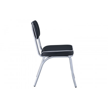 Coaster Retro Open Back Side Chairs (Set Of 2) - Black/Chrome