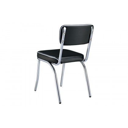 Coaster Retro Open Back Side Chairs (Set Of 2) - Black/Chrome