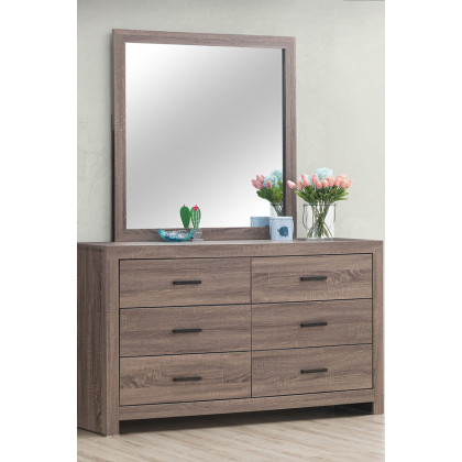 Coaster - Brantford Rectangle Dresser Mirror in Barrel Oak