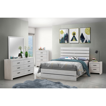 Coaster Marion Queen Panel Bed - Coastal White
