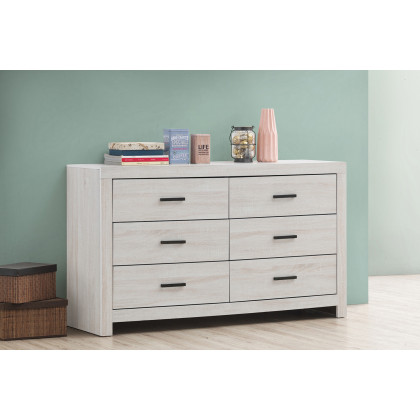 Coaster - Marion 6-Drawer Dresser in Coastal White