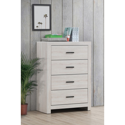 Coaster - Marion 4-Drawer Chest in Coastal White
