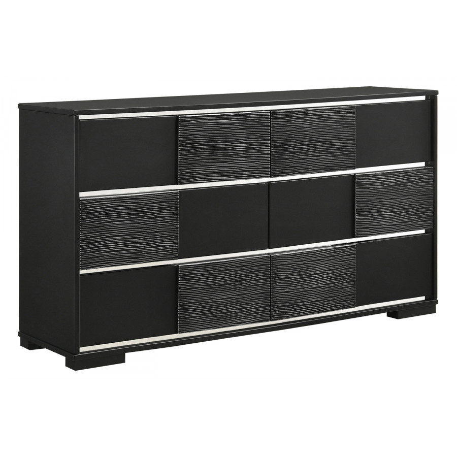 Coaster - Blacktoft 6-Drawer Dresser in Black