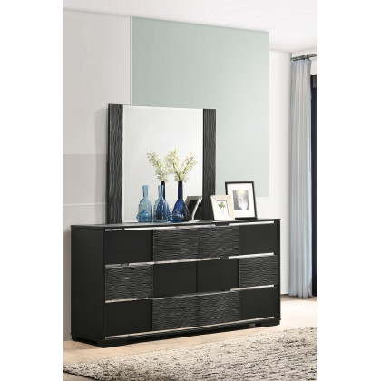Coaster - Blacktoft Rectangle Dresser Mirror in Black