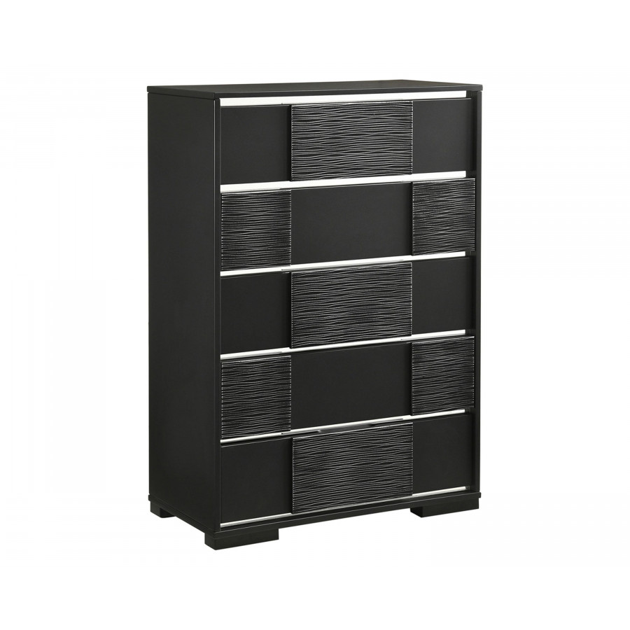 Coaster - Blacktoft 5-Drawer Chest in Black