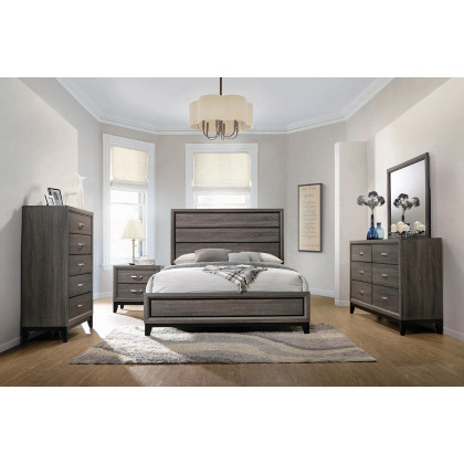 Coaster Watson Queen Bed - Gray Oak/Black