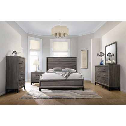 Coaster Watson Queen Bed - Gray Oak/Black