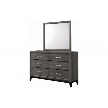 Coaster - Watson 6-Drawer Dresser in Gray Oak/Black