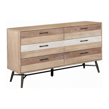 Coaster Marlow Eastern King Platform Bed - Rough Sawn Multi
