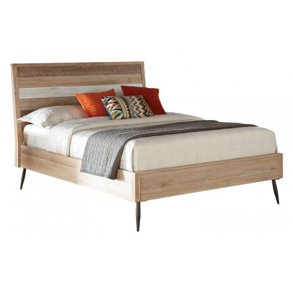 Coaster Marlow Eastern King Platform Bed - Rough Sawn Multi