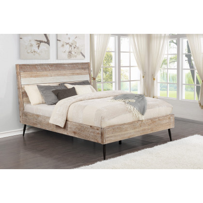 Coaster Marlow Eastern King Platform Bed - Rough Sawn Multi