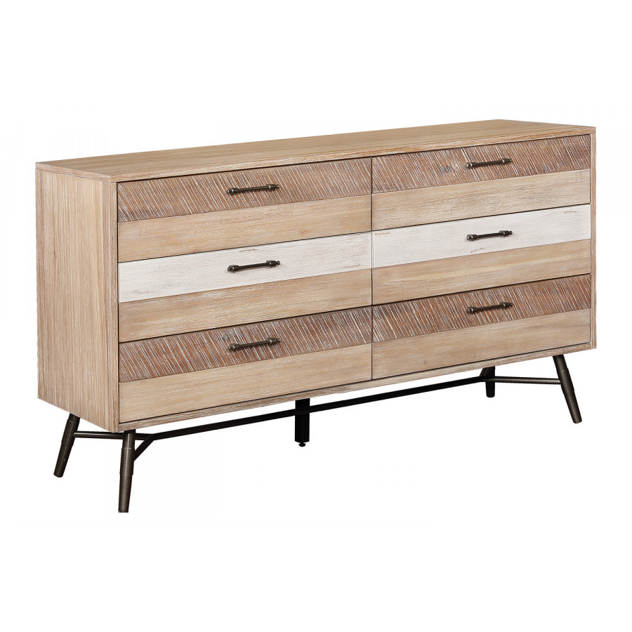 Coaster - Marlow 6-Drawer Dresser in Rough Sawn Multi