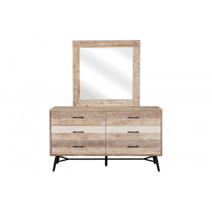 Coaster - Marlow Rectangular Mirror in Rough Sawn Multi