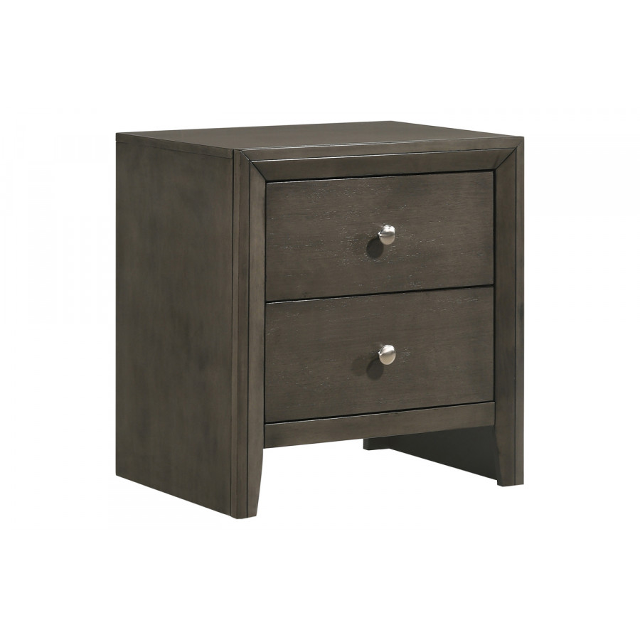 Coaster - Serenity 2-Drawer Nightstand in Mod Gray