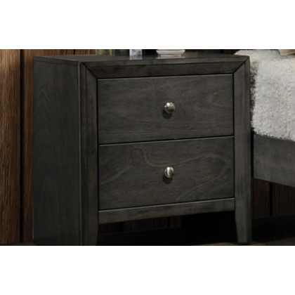 Coaster - Serenity 2-Drawer Nightstand in Mod Gray