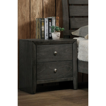 Coaster - Serenity 2-Drawer Nightstand in Mod Gray
