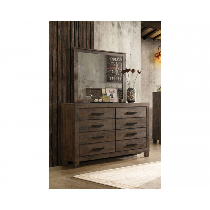 Coaster - Woodmont Rectangle Mirror in Rustic Golden Brown
