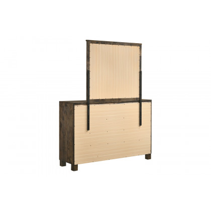 Coaster - Woodmont Rectangle Mirror in Rustic Golden Brown