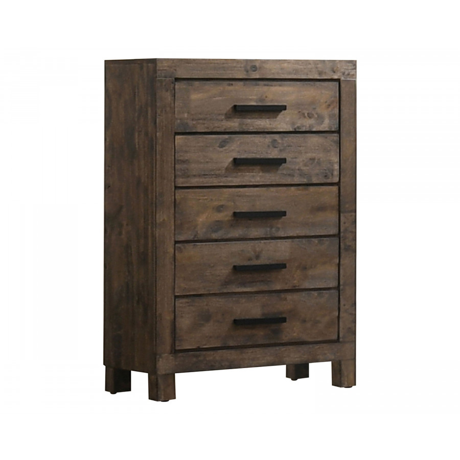 Coaster - Woodmont 5-Drawer Chest in Rustic Golden Brown