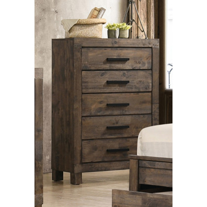 Coaster - Woodmont 5-Drawer Chest in Rustic Golden Brown