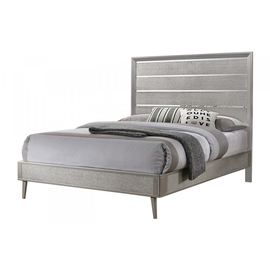 Coaster Ramon Full Panel Bed - Metallic Sterling