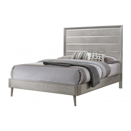 Coaster Ramon Full Panel Bed - Metallic Sterling