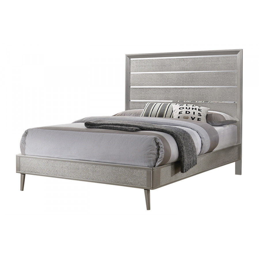 Coaster Ramon Queen Panel Bed - Metallic Sterling