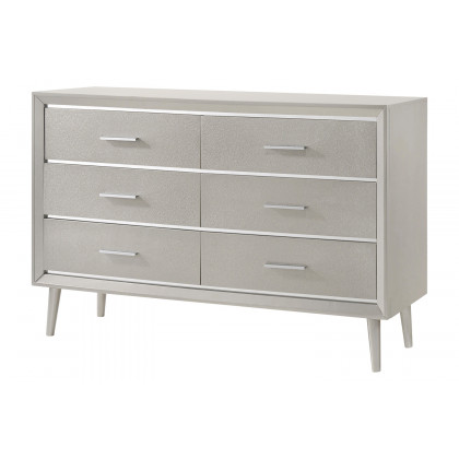 Coaster Ramon Queen Panel Bed - Metallic Sterling