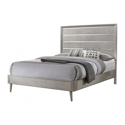 Coaster Ramon Queen Panel Bed - Metallic Sterling