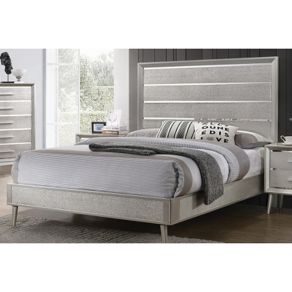 Coaster Ramon Queen Panel Bed - Metallic Sterling