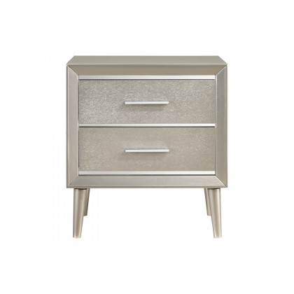 Coaster - Ramon 2-Drawer Nightstand in Metallic Sterling