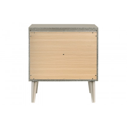 Coaster - Ramon 2-Drawer Nightstand in Metallic Sterling
