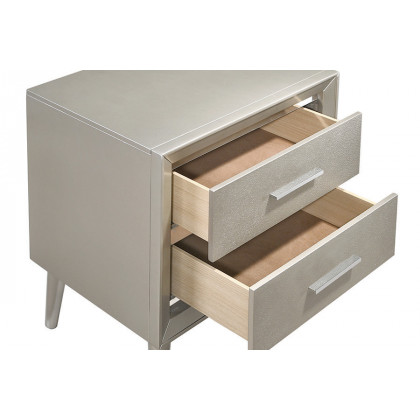 Coaster - Ramon 2-Drawer Nightstand in Metallic Sterling