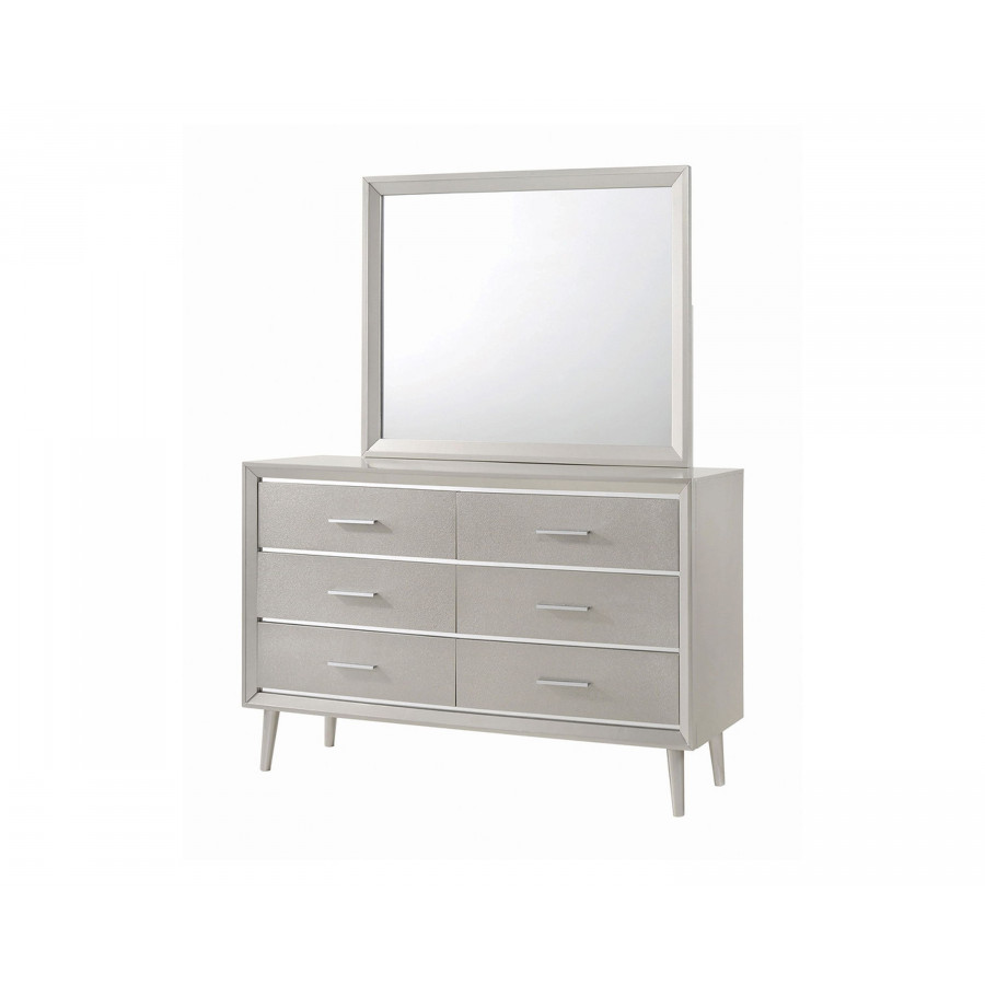 Coaster - Ramon 6-Drawer Dresser in Metallic Sterling
