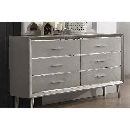 Coaster - Ramon 6-Drawer Dresser in Metallic Sterling