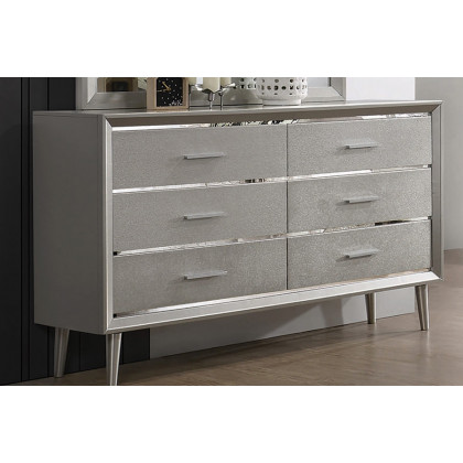 Coaster - Ramon 6-Drawer Dresser in Metallic Sterling