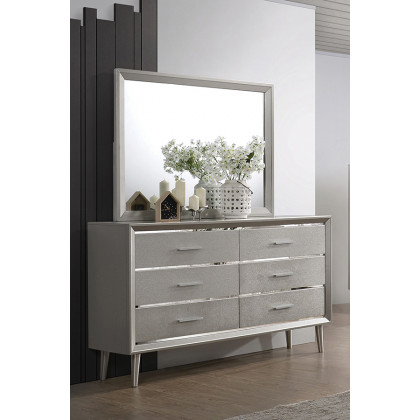 Coaster - Ramon 6-Drawer Dresser in Metallic Sterling