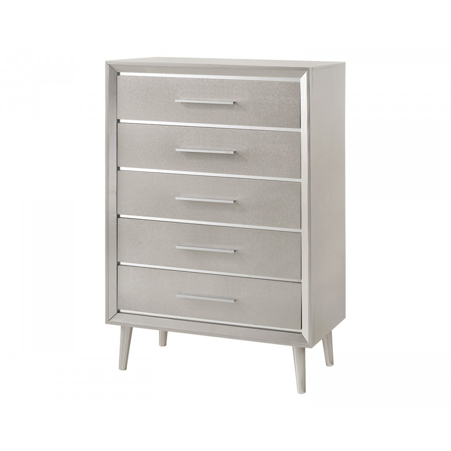 Coaster - Ramon 5-Drawer Chest in Metallic Sterling
