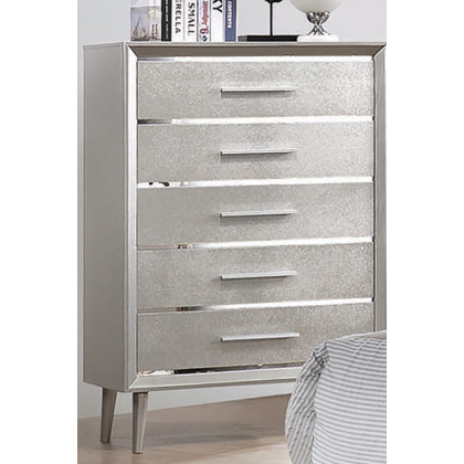 Coaster - Ramon 5-Drawer Chest in Metallic Sterling