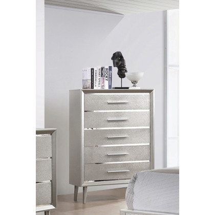Coaster - Ramon 5-Drawer Chest in Metallic Sterling
