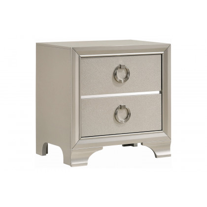 Coaster Salford Queen Panel Bed - Metallic Sterling/Charcoal Gray