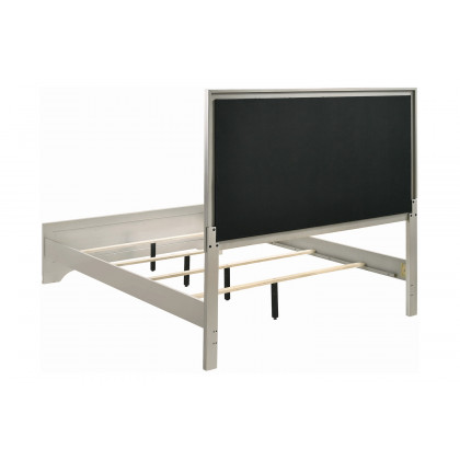Coaster Salford Queen Panel Bed - Metallic Sterling/Charcoal Gray