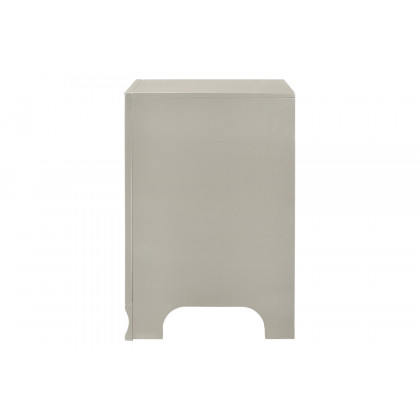 Coaster - Salford 2-Drawer Nightstand in Metallic Sterling