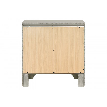 Coaster - Salford 2-Drawer Nightstand in Metallic Sterling