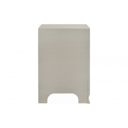 Coaster - Salford 2-Drawer Nightstand in Metallic Sterling