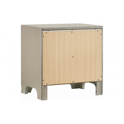 Coaster - Salford 2-Drawer Nightstand in Metallic Sterling