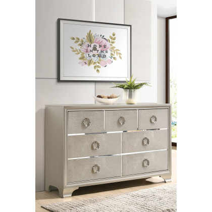 Coaster - Salford 7-Drawer Dresser in Metallic Sterling