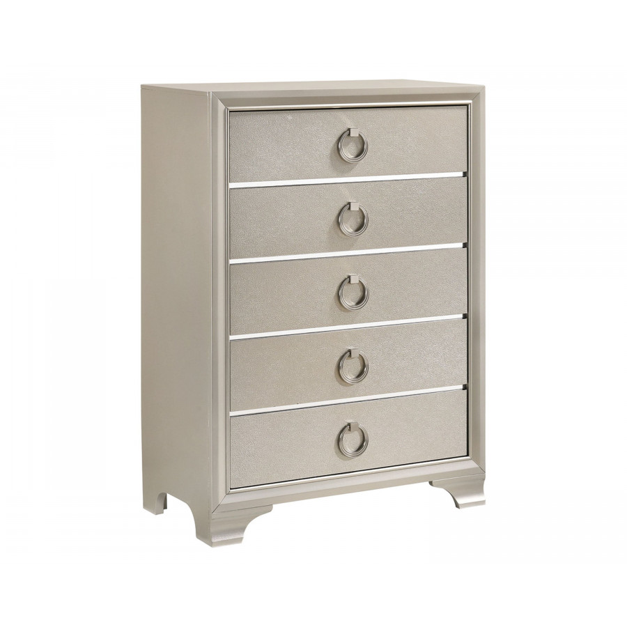 Coaster - Salford 5-Drawer Chest in Metallic Sterling